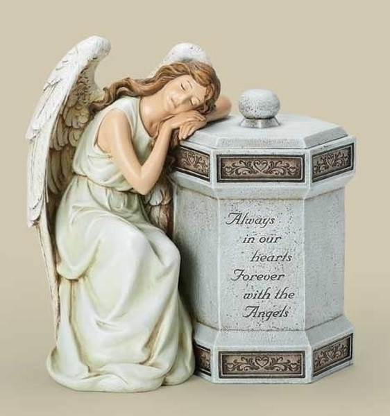 Angel Memorial Box Sculpture Opens with a Lid